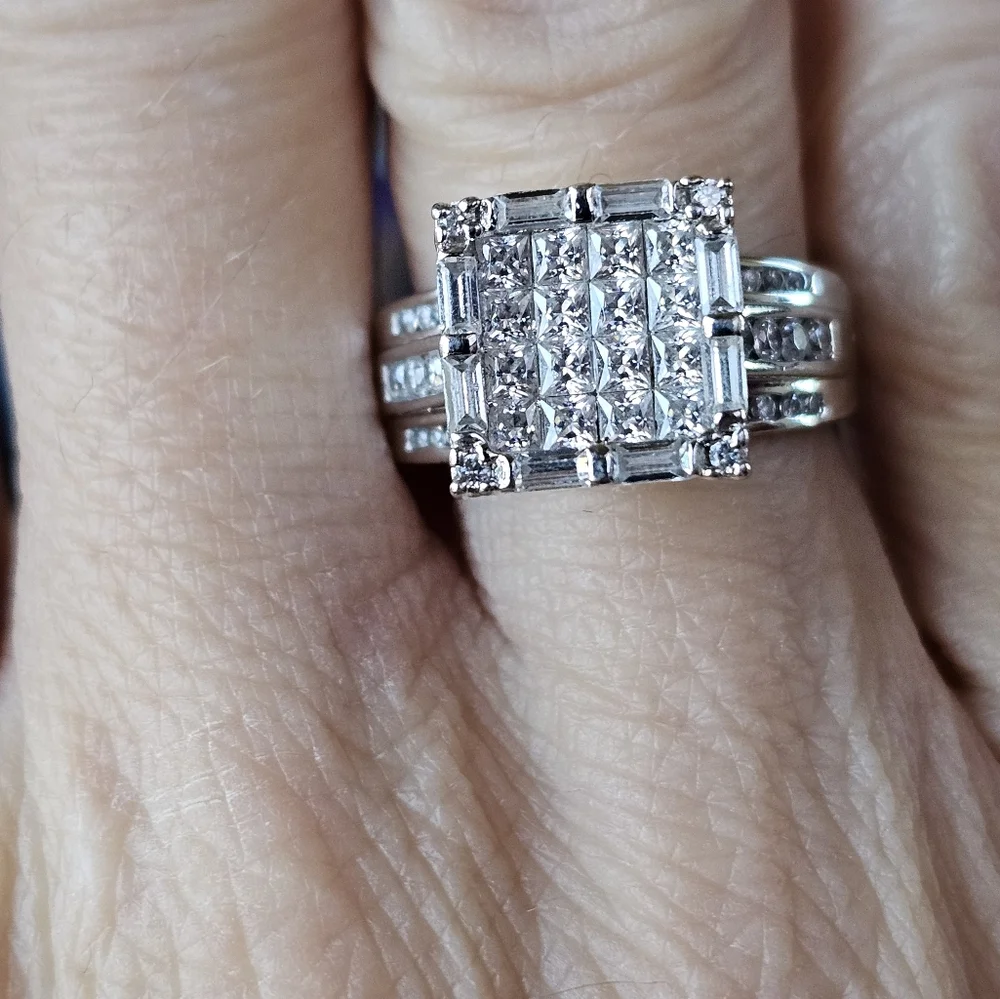 NOT FOR SALE JTV 2.37ctw High Grade CZ Invisible Set Platineve®Ring - Picture 8 of 17